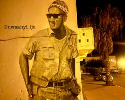 Street mural of a local Cape Verdean man